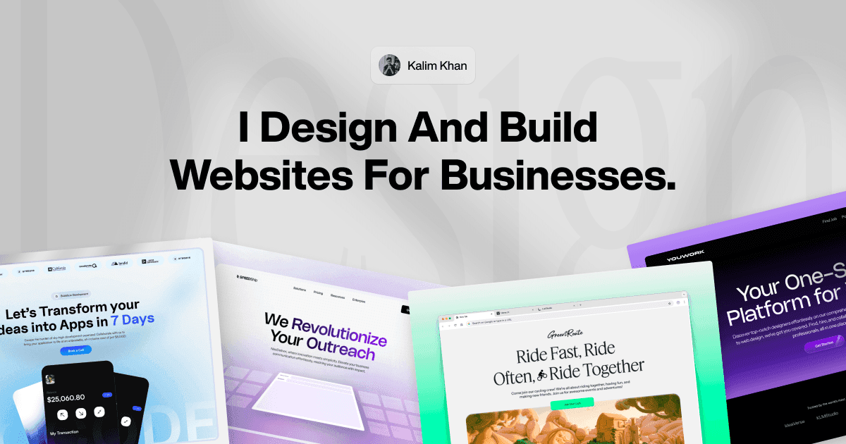 Kalim Khan - Designer & Developer
