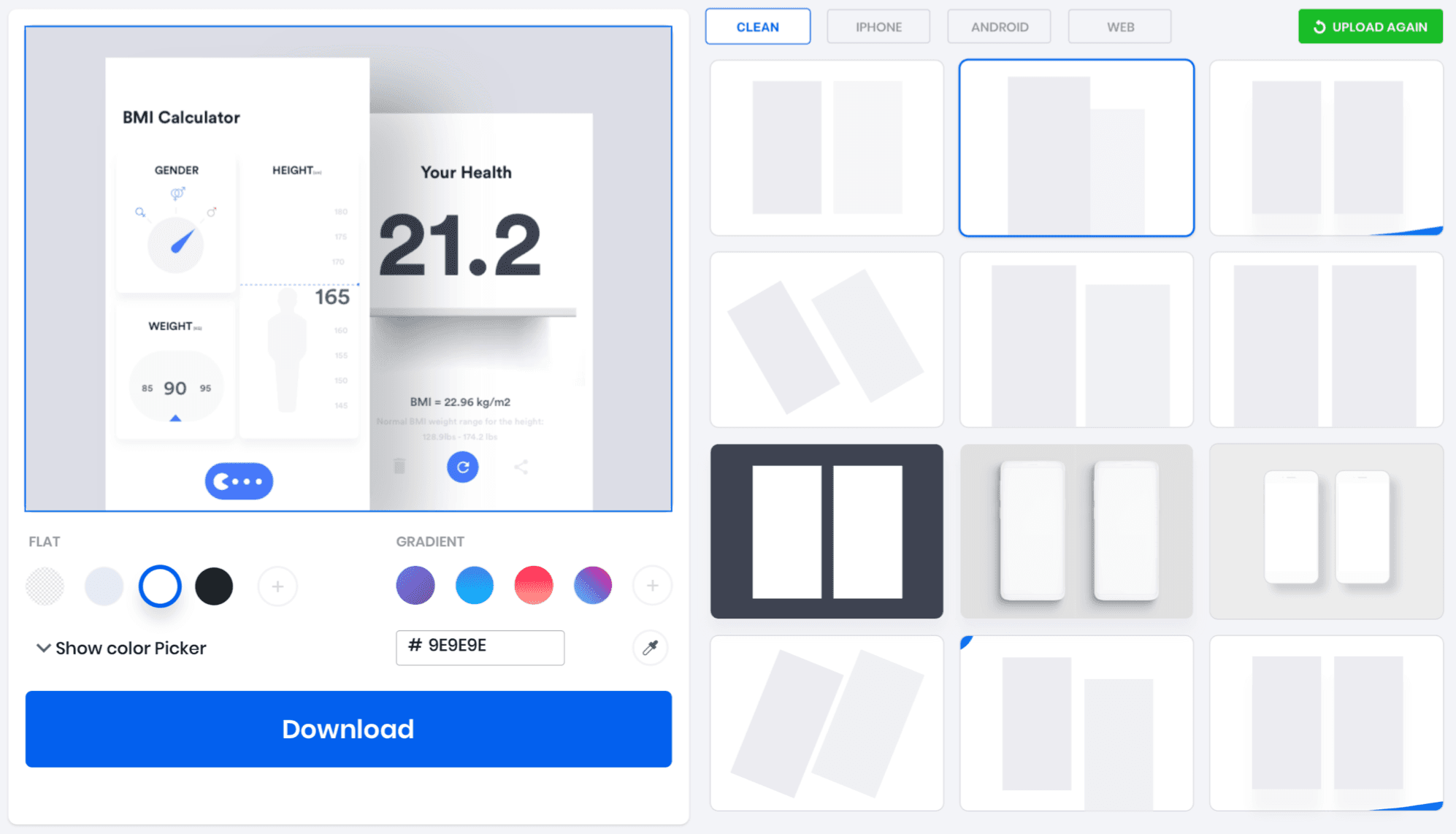 Mockup your designs simply and beautifully.